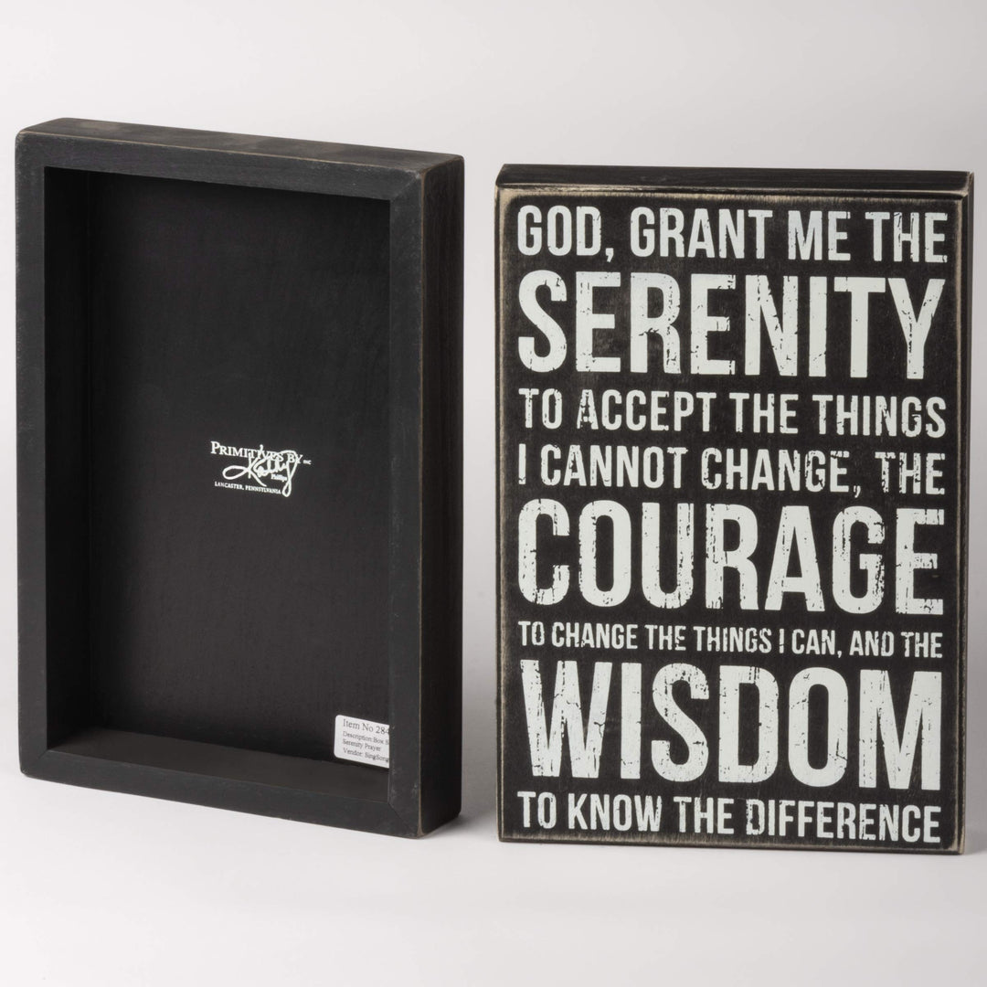 Primitives By Kathy Serenity Prayer Box Sign