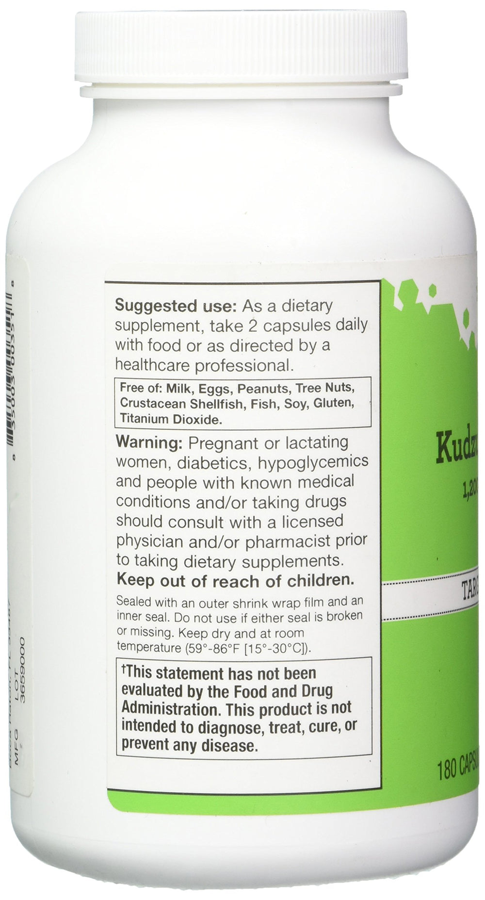 Vitacost Kudzu Root Extract -- 1200 mg per serving - 18