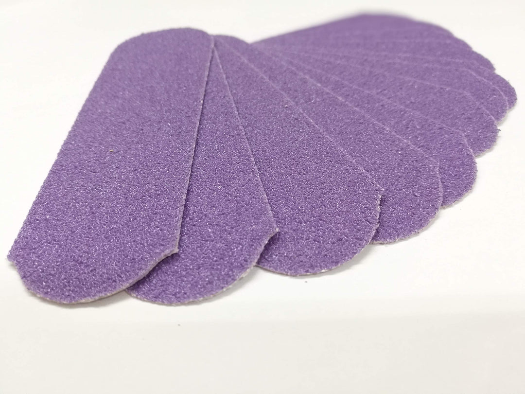 60 GRIT STAINLESS STEEL PEDICURE FILE REFILL PADS, 60 COUNT (60 GRIT PURPLE)