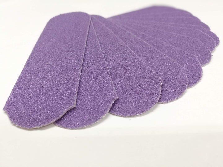 60 GRIT STAINLESS STEEL PEDICURE FILE REFILL PADS, 60 COUNT (60 GRIT PURPLE)