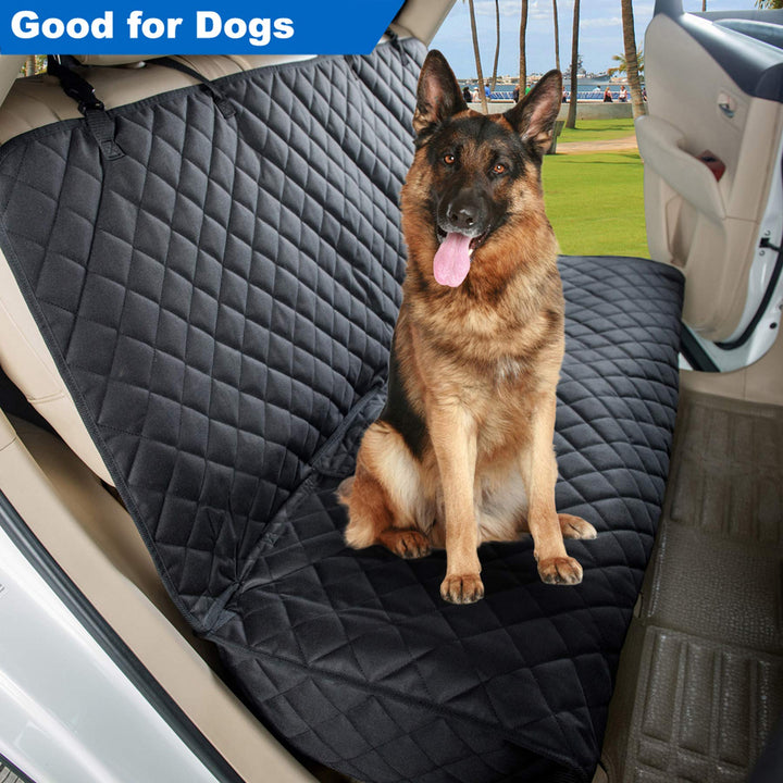 Bench Car Seat Cover Protector - Waterproof, Heavy-Duty and Nonslip Pet Car Seat Cover for Dogs with Universal Size Fits for Vehicles, Trucks &amp; SUVs(Black)