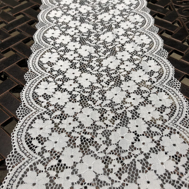 White Table Runners with Tassels for Bohemian, Dinner Rustic Table Top Bridal Shower, Wedding Table Decorations (72 inches, 5005 White)