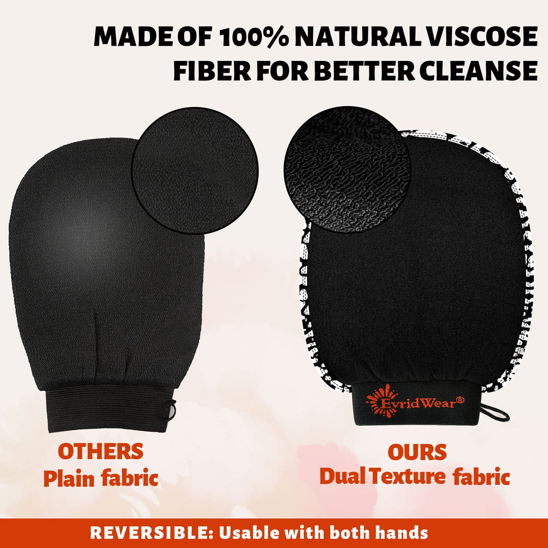 Evridwear Korean Exfoliating Kessa Mitts, Exfoliating G