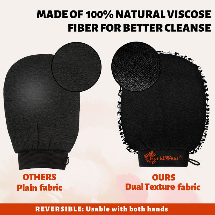 Evridwear Korean Exfoliating Kessa Mitts, Exfoliating G