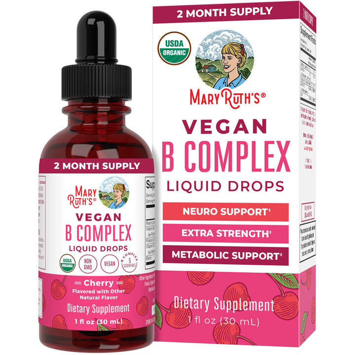 Vitamin B Complex | B Vitamins Complex | Biotin | Vitamin B12 | Niacin | Folate | Metabolic Support Supplement | Vegan | USDA Organic | Non-GMO | Gluten Free | 2 Month Supply