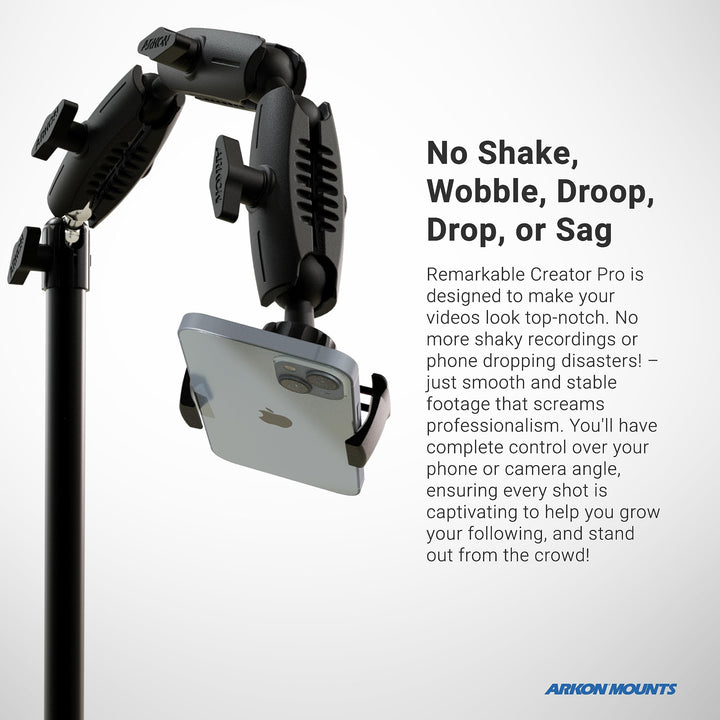 Mounts - Overhead Phone Mount - Versatile Solution for Artists, and Nail Art - Sturdy and Stable Design with 360-Degree Adjustability - Ideal for Video Recording, Vlogging, Cooking, and Drawing