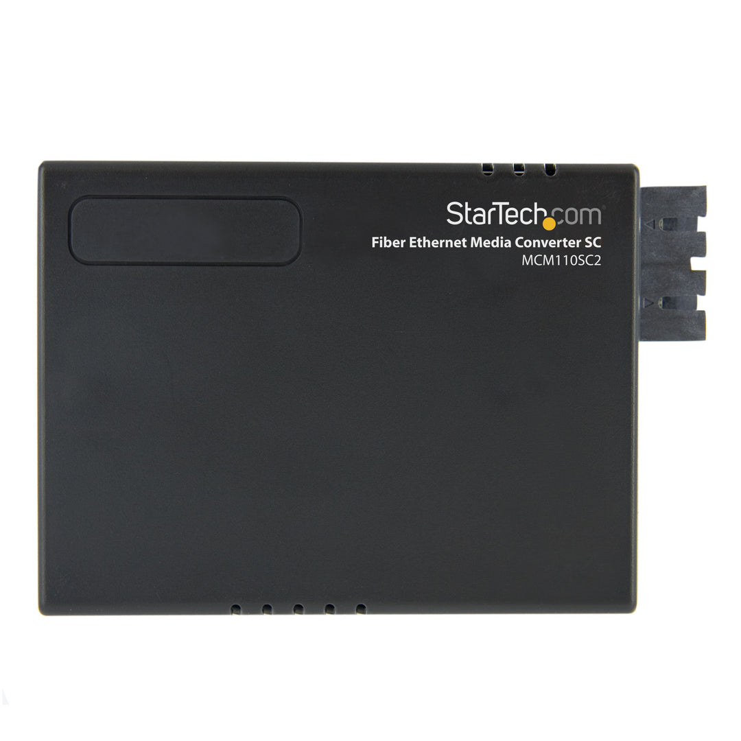 Multimode (MM) SC Fiber Media Converter for 10/100Mbps Network - Ethernet to SC MM Fiber Media Converter - 2 km / 1.2 m, TAA (MCM110SC2)