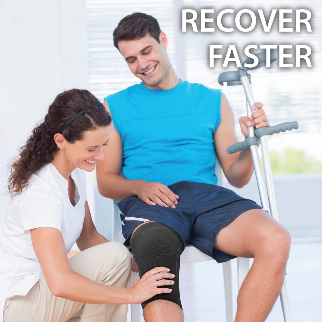 Knee Support Sleeve for Men and Women (Black) (Single W
