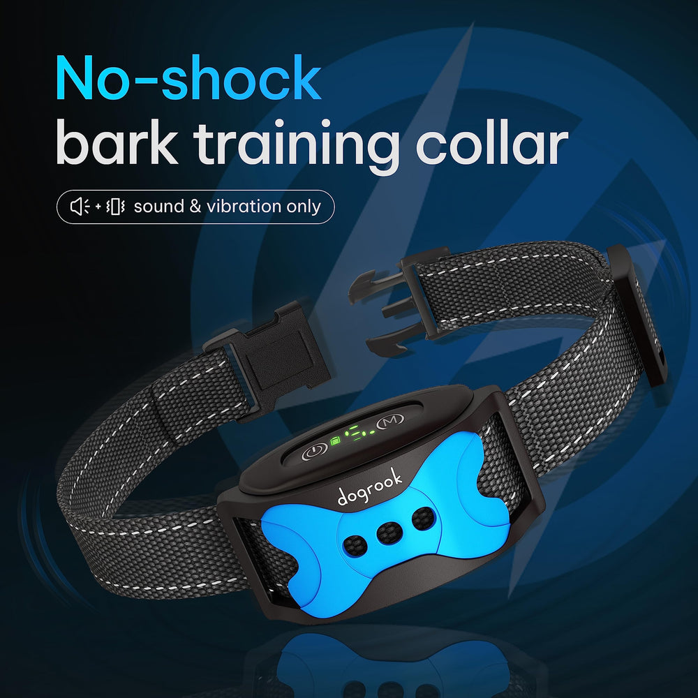 Dog Bark Collar | Smart Collar for Dog Training | No Shock | Beep & Vibration | Rechargeable | No Bark Collar for Dogs | Anti Bark Collar for Large Dog, Medium Dog, Small Dog | 12-110 lbs