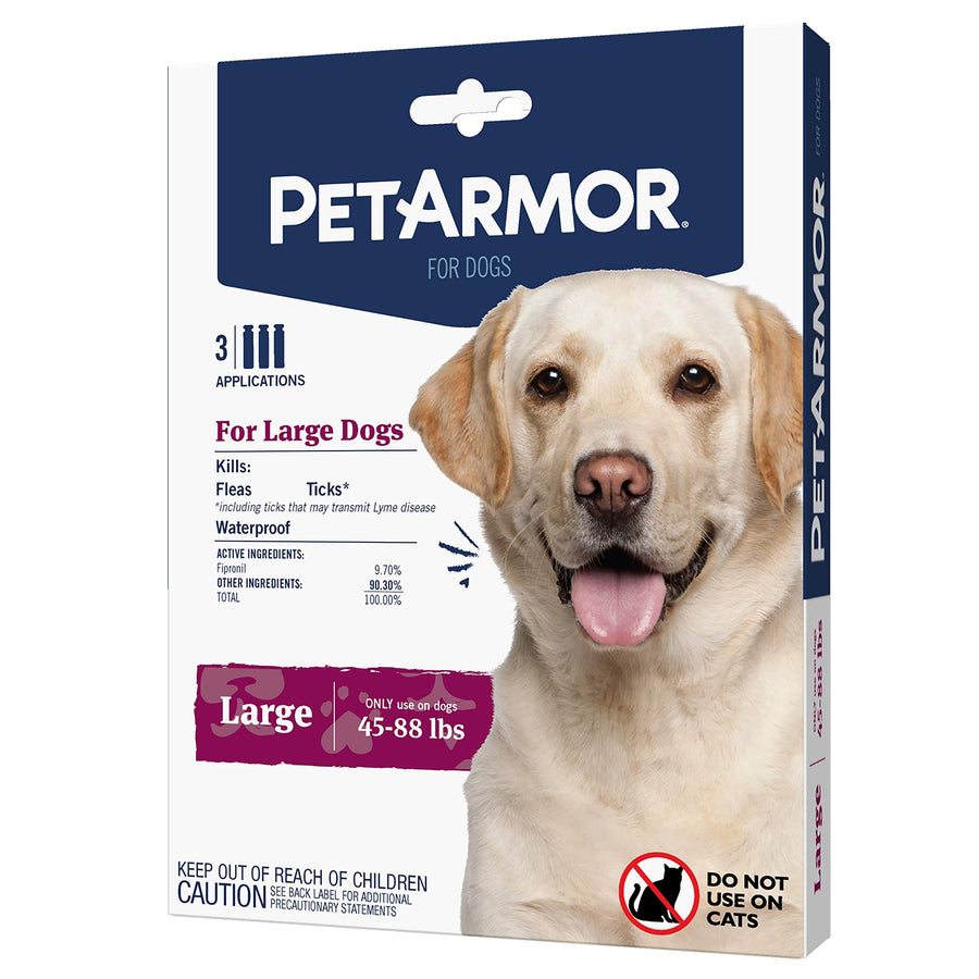 for Dogs, Flea and Tick Treatment for Large Dogs (45-88 Pounds), Includes 3 Month Supply of Topical Flea Treatments