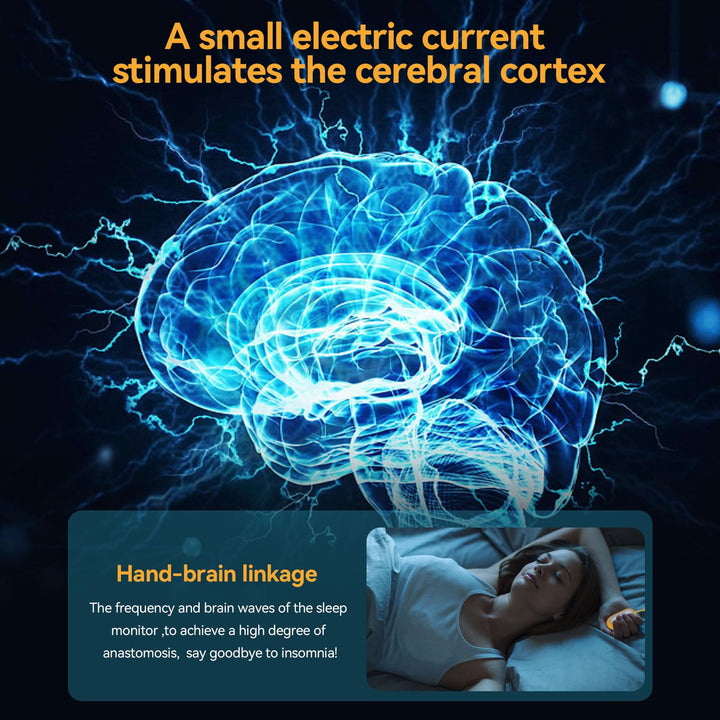 Hand Held Sleep Aid, USB Sleep Aid Machine Insomnia Pressure Anxiety Fast Sleep Device Sleeping Instrument for Improved Sleep Anxiety and Relieving Stress(Amarillo)