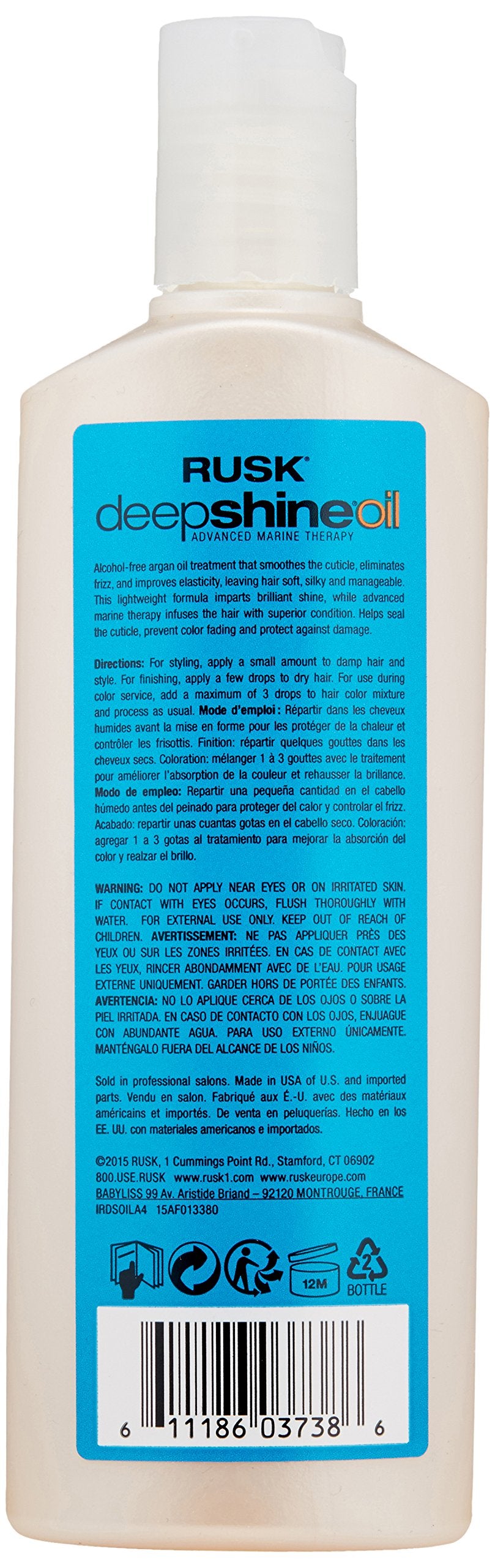 Deepshine Oil Protective Oil Treatment, 4 Oz, Marine Mineral-Enriched Argan Oil Treatment Eliminates Frizz, Improves Elasticity, and Leaves Hair Soft, Silky, and Manageable