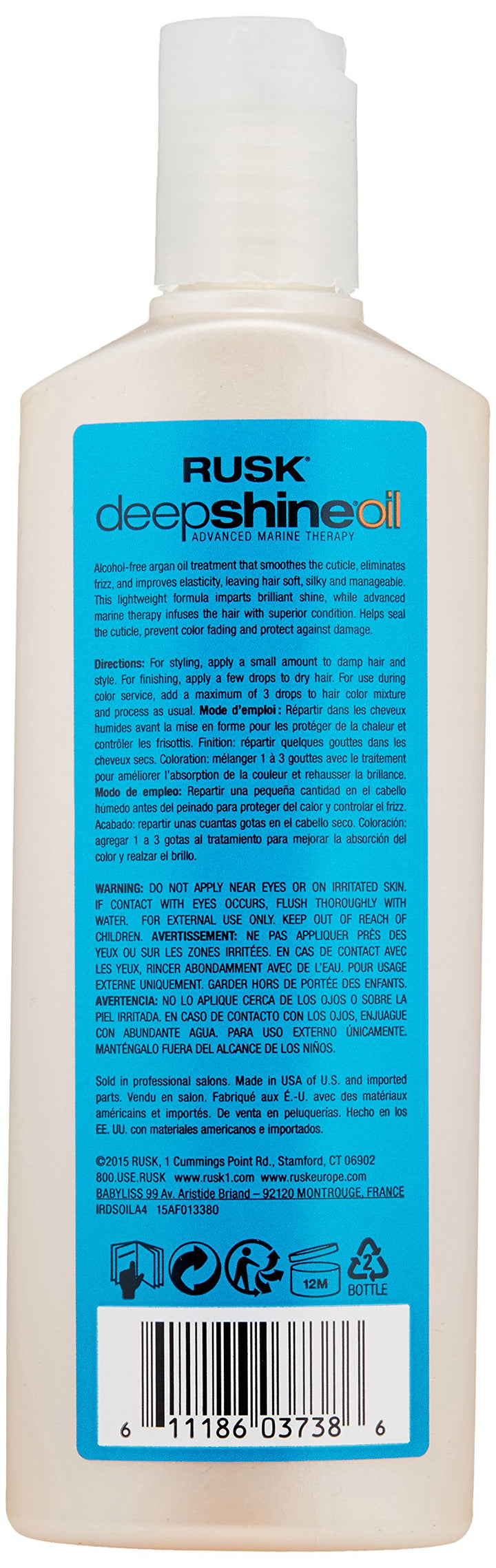Deepshine Oil Protective Oil Treatment, 4 Oz, Marine Mineral-Enriched Argan Oil Treatment Eliminates Frizz, Improves Elasticity, and Leaves Hair Soft, Silky, and Manageable