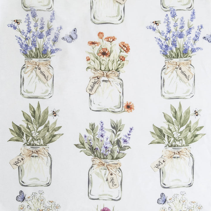 Eve&#39;s Garden Semi-Sheer Rod Pocket Kitchen Curtain Tier Pair, 54 x 38, White