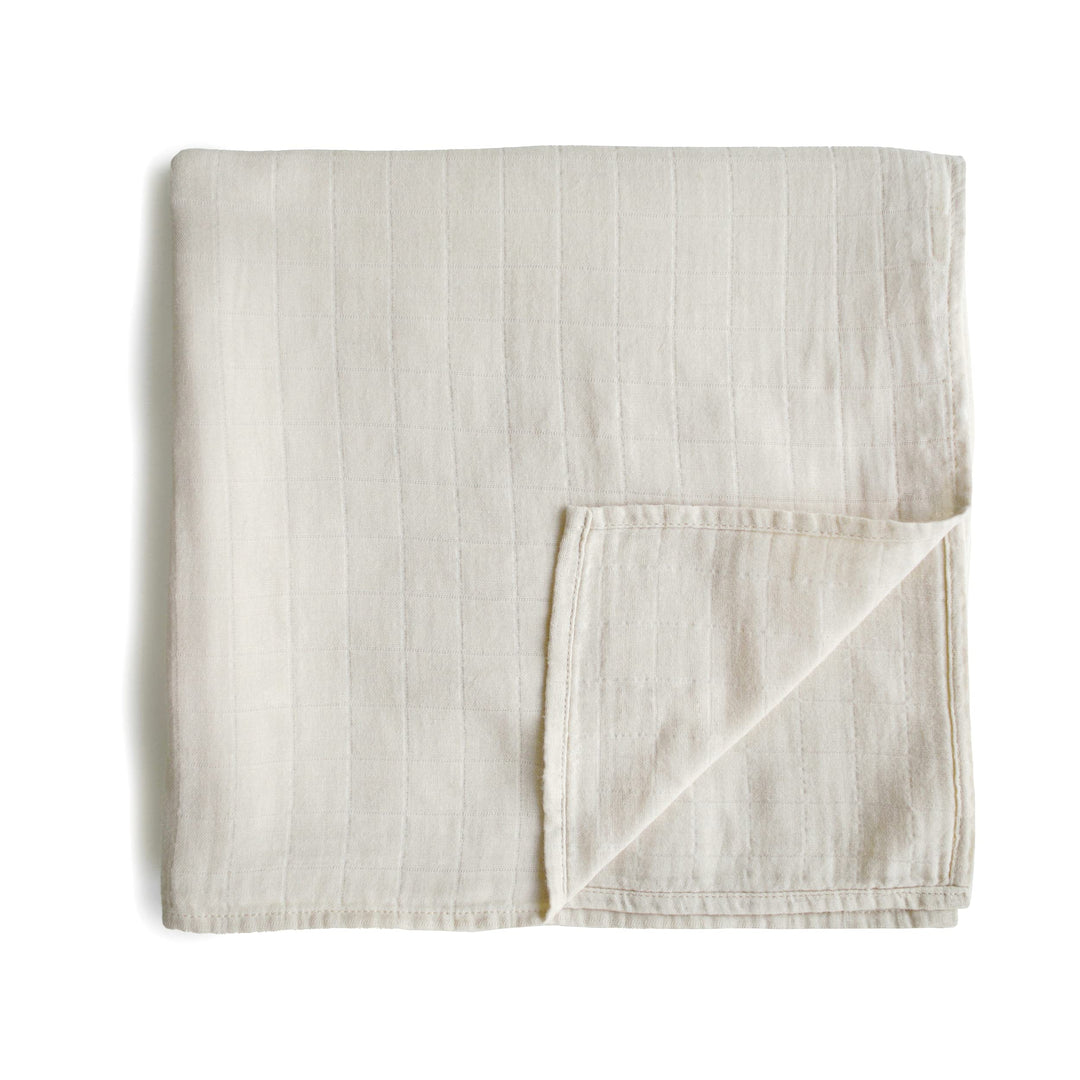 mushie Muslin Baby Swaddle Blanket | 100% Organic Cotto