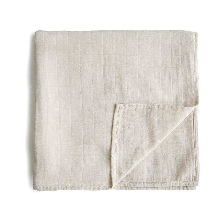 mushie Muslin Baby Swaddle Blanket | 100% Organic Cotto