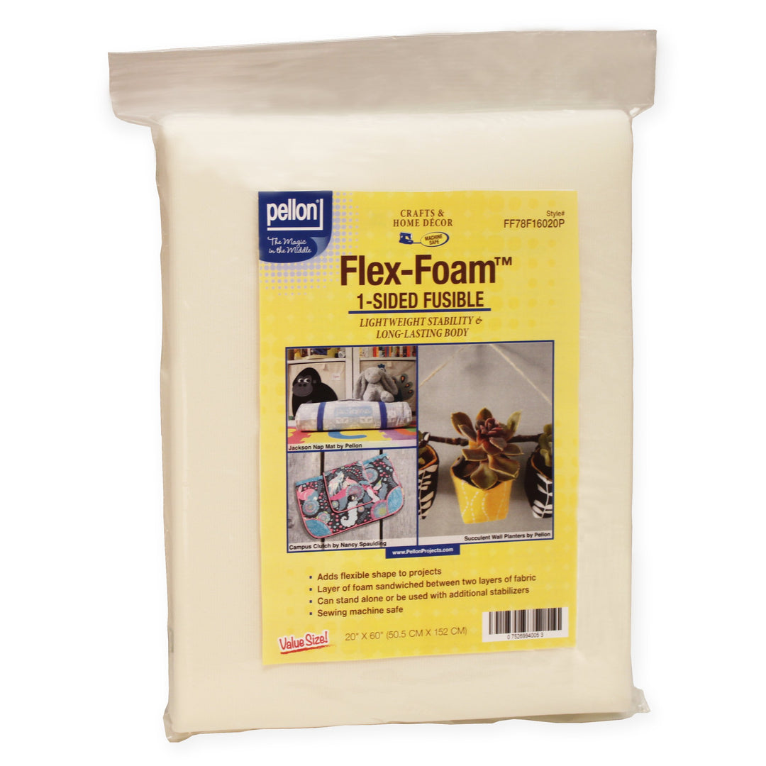 FF78F16020P Flex-Foam 1-Sided Fusible Stabilizer, 20 x 60 , White