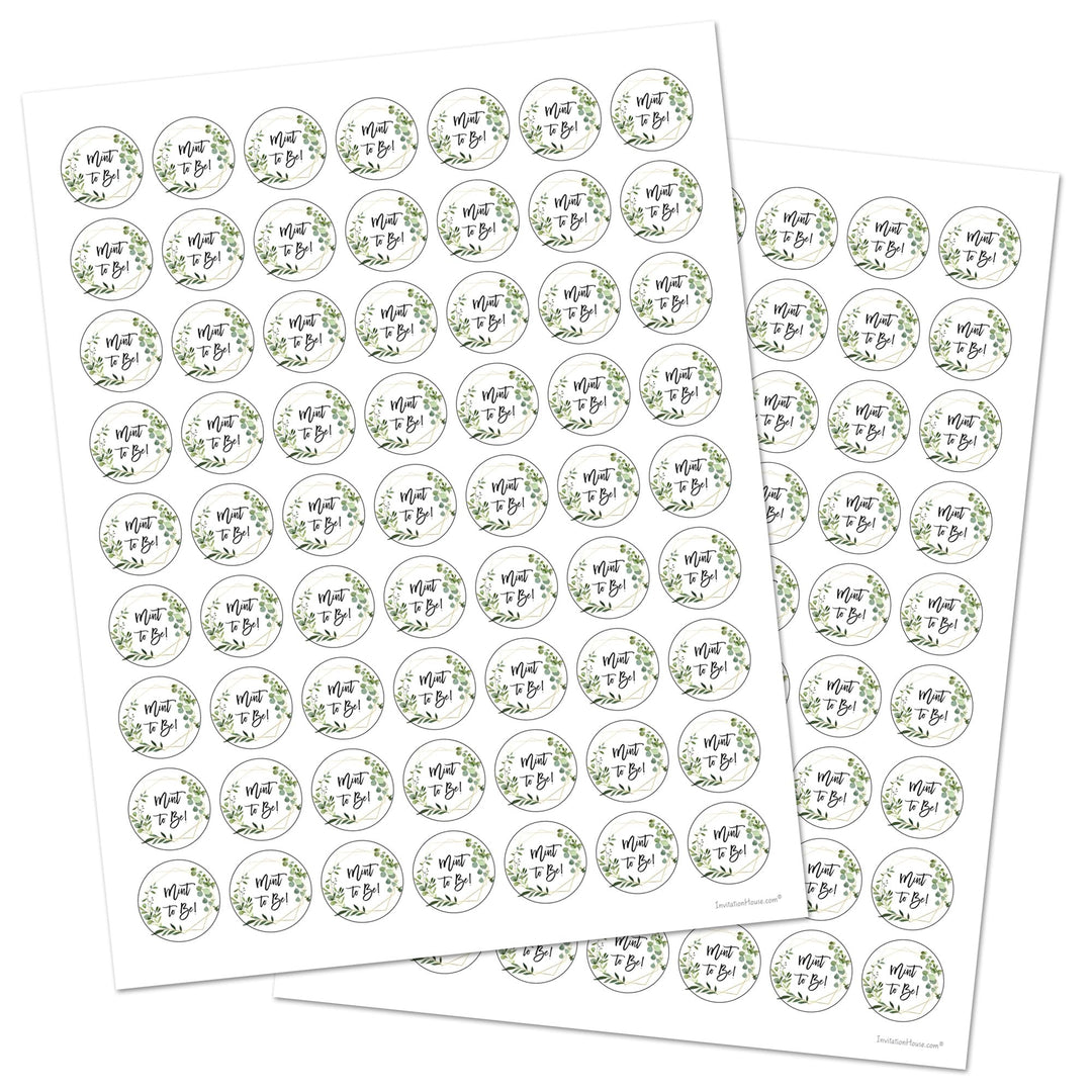 1 Round Mint to Be Candy Favor Stickers - 126 Labels