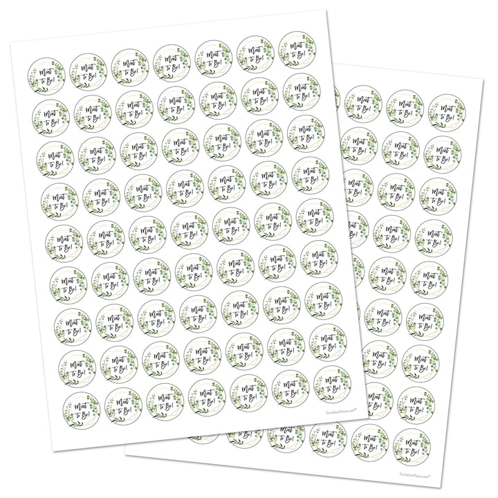 1 Round Mint to Be Candy Favor Stickers - 126 Labels