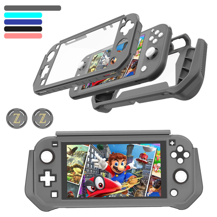 Switch Lite Case Protective Case for Nintendo Switch Lite, Full Protection TPU Shockproof Case Cover for Nintendo Switch Lite Skin with Built-in Screen Protector &amp; Joystick Caps, Coral