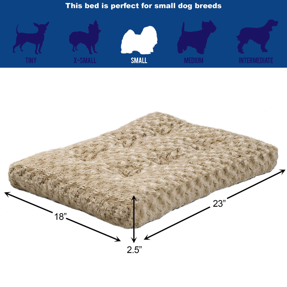 Midwest Homes for Pets Plush Pet Bed | Ombré Swirl Dog Bed & Cat Bed | Mocha 23L x 18W x 1.75H -Inches for Small Dog Breeds, 24-Inch, Model:40624-STB
