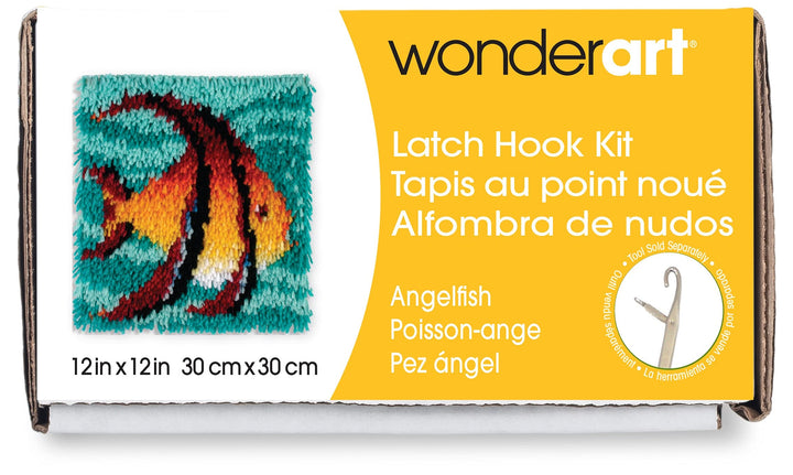Wonderart Angel Fish Latch Hook Kit, 12 X 12