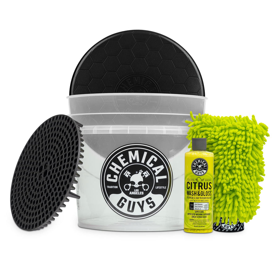HOL133 Ultimate Scratch-Free Detailing Bucket And Accessories Car Wash Kit 16 fl. oz