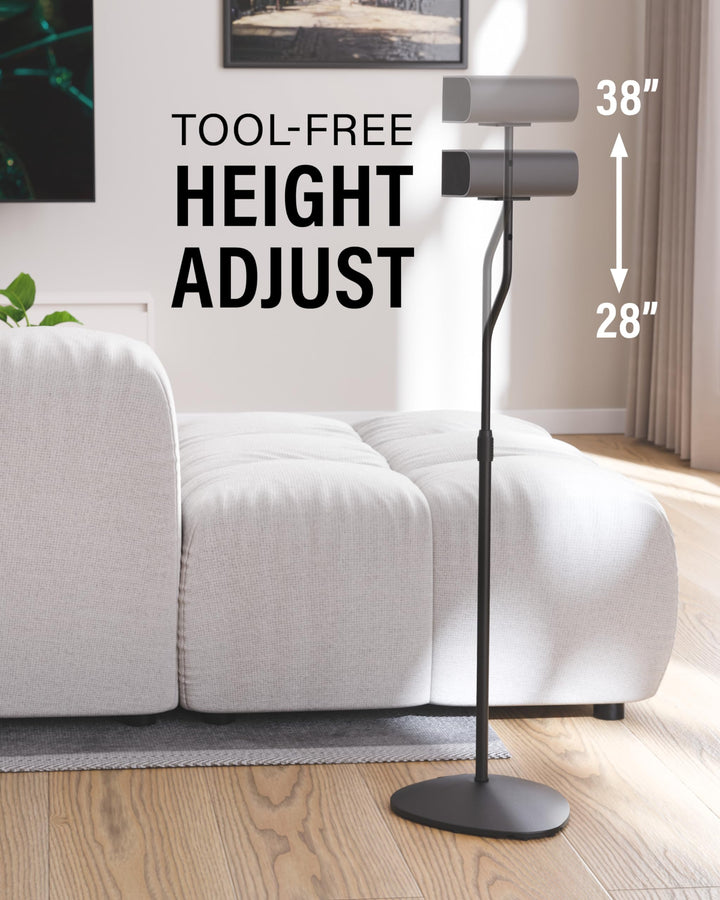 SANUS Speaker Stands Pair - Adjustable Height Speaker S