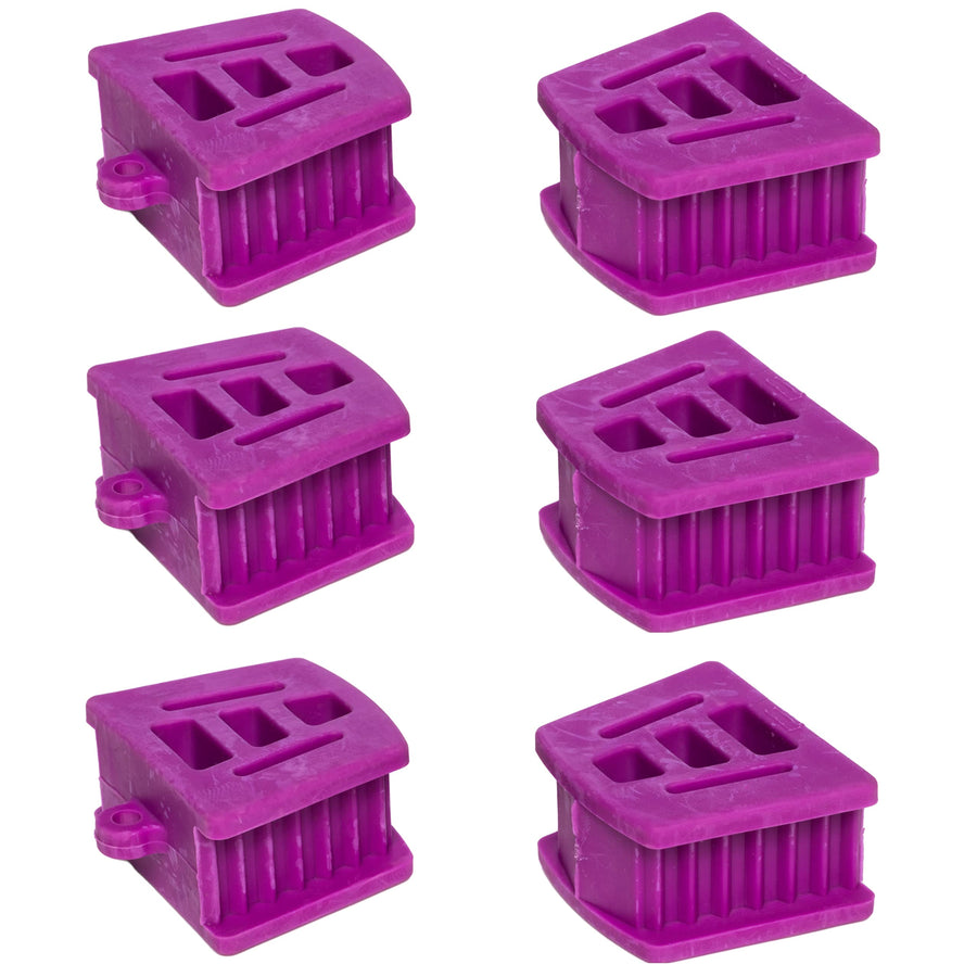 Large Purple Dental Bite Blocks - Autoclave Dental Silicone Mouth Props - Mouth Prop Bite Block Dental (Bag of 6)