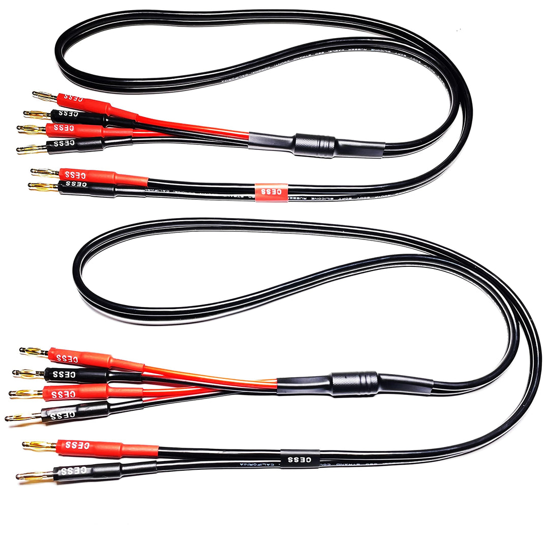 CESS-106-3f Bi-Wire Banana Plug Splitter Speaker Cable,