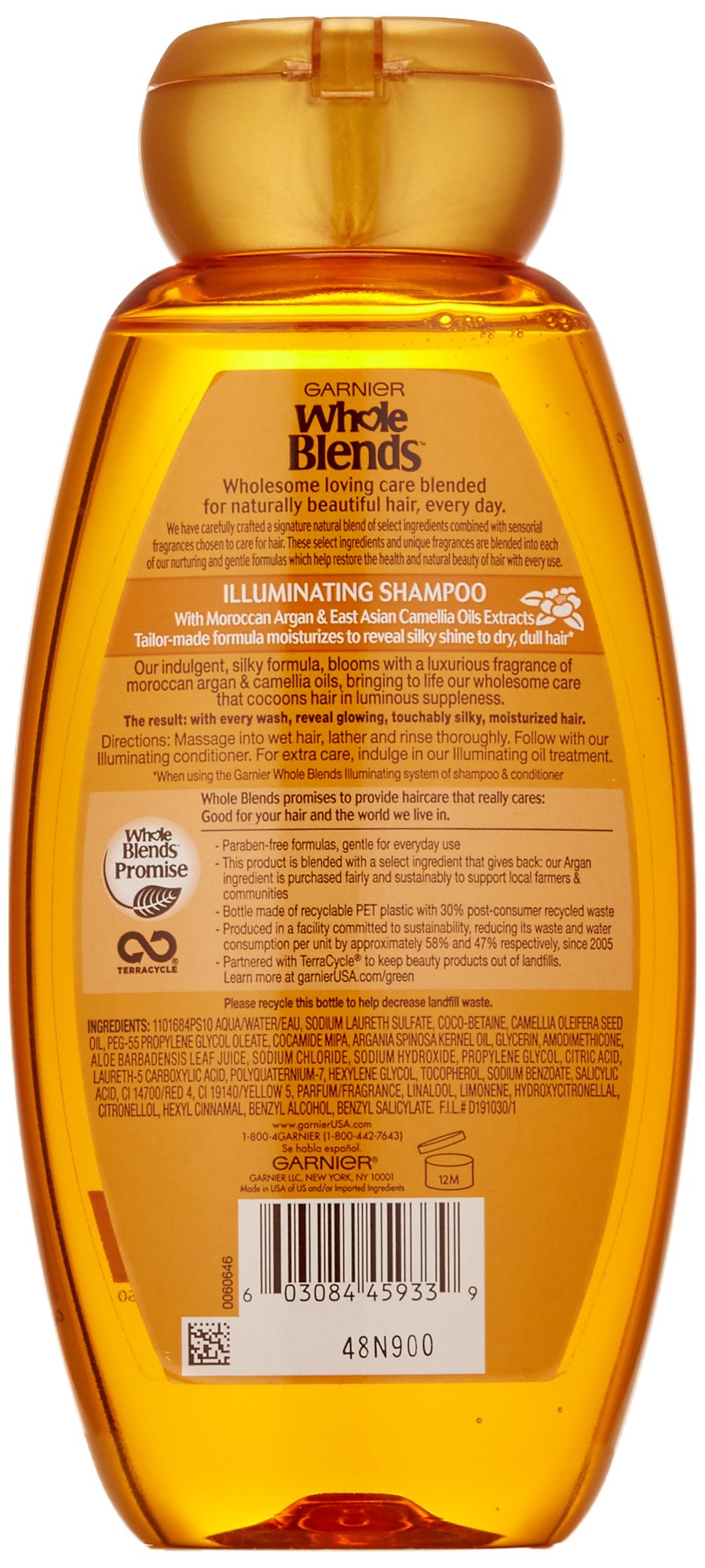 Whole Blends Shampoo with Moroccan Argan & Camellia Oils Extracts, 12.5 fl. oz.