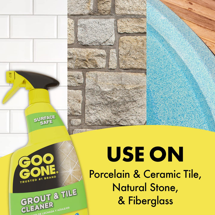 Grout &amp; Tile Cleaner - 28 Ounce - Removes Tough Stains Dirt Caused By Mold Mildew Soap Scum and Hard Water Staining - Safe on Tile Ceramic Porcelain