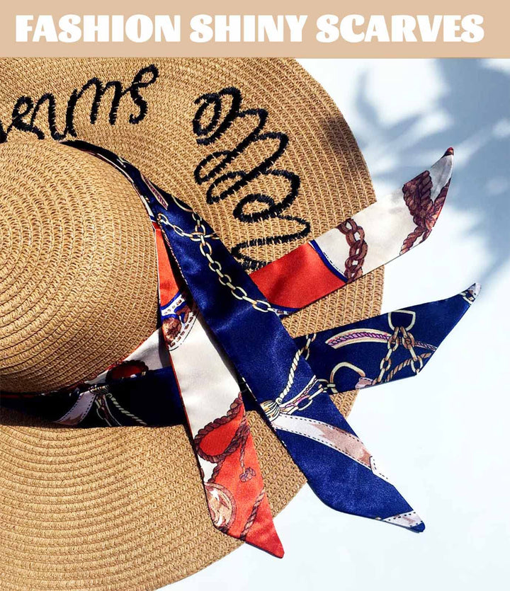 2Pack Blue Scarf Bags for Women Handbag Scarfs Band Hair Neck Scarves Fashion Gifts