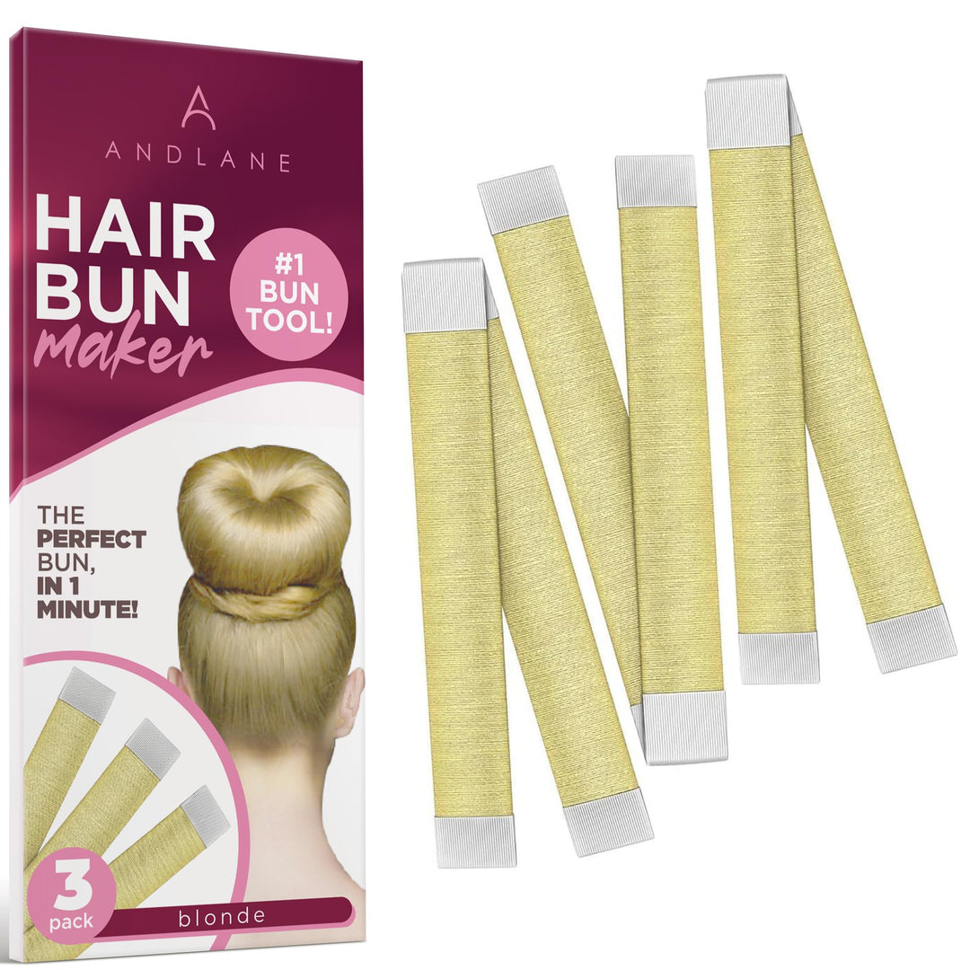 Women&#39;S Hair Bun Maker French Twist Hair Fold Wrap Snap By K-Beauty (3 Blonde)