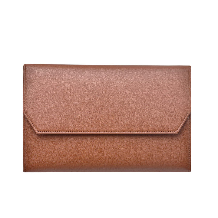 12 Brown Fountain Pen Case PU Leather Organizer Bag Portfolio, Waterproof Canvas Pen Display Holder with Divider Slot