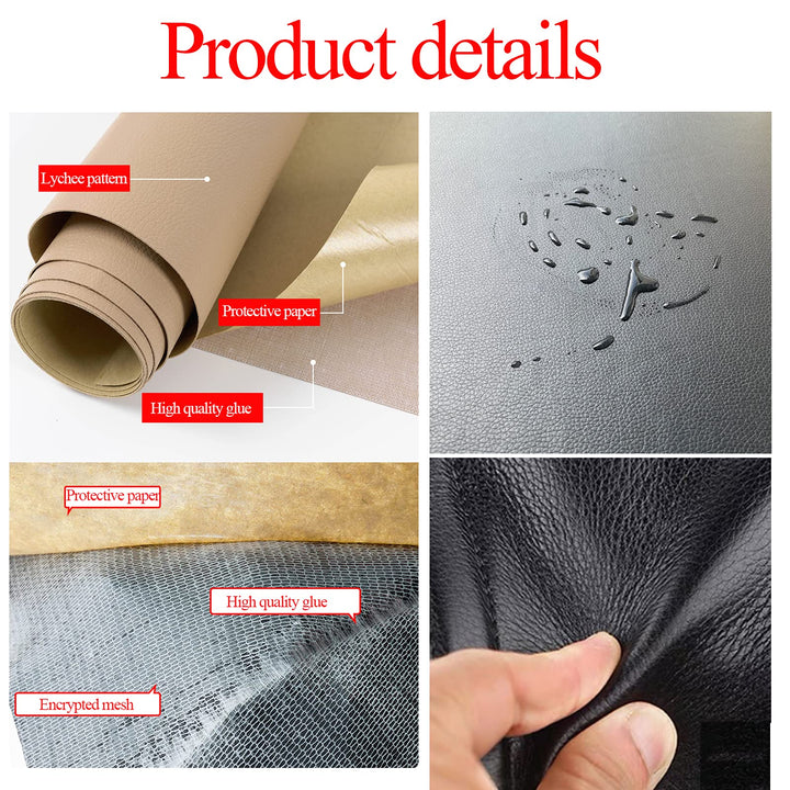 Leather Repair Patch, 14 X 53 Large Self-Adhesive Tape Patch Kit for Sofa Car Seat Furniture Jacket Shoe Fabric Repair Tear, Dark Green