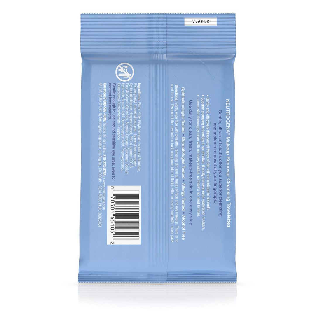 Neutrogena Makeup Remover Cleansing Towelettes, 7 Count