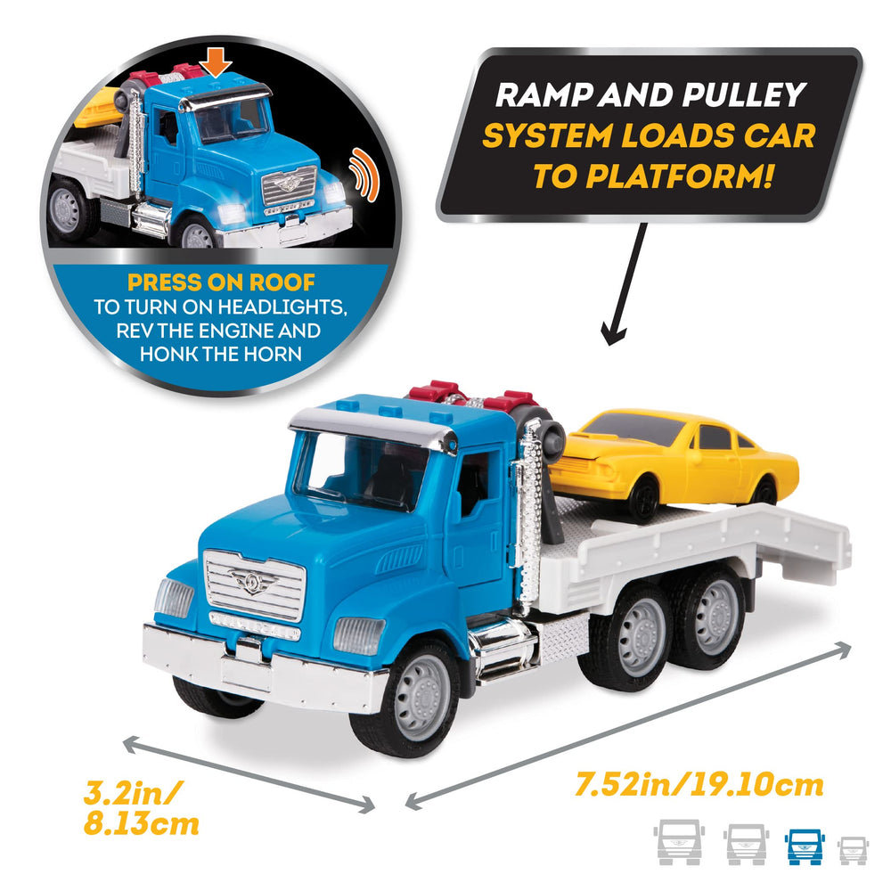 – Toy Tow Truck For Kids – City Vehicle Toy – Lights & Sounds – Movable Parts – 3 Years + – Micro Tow Truck