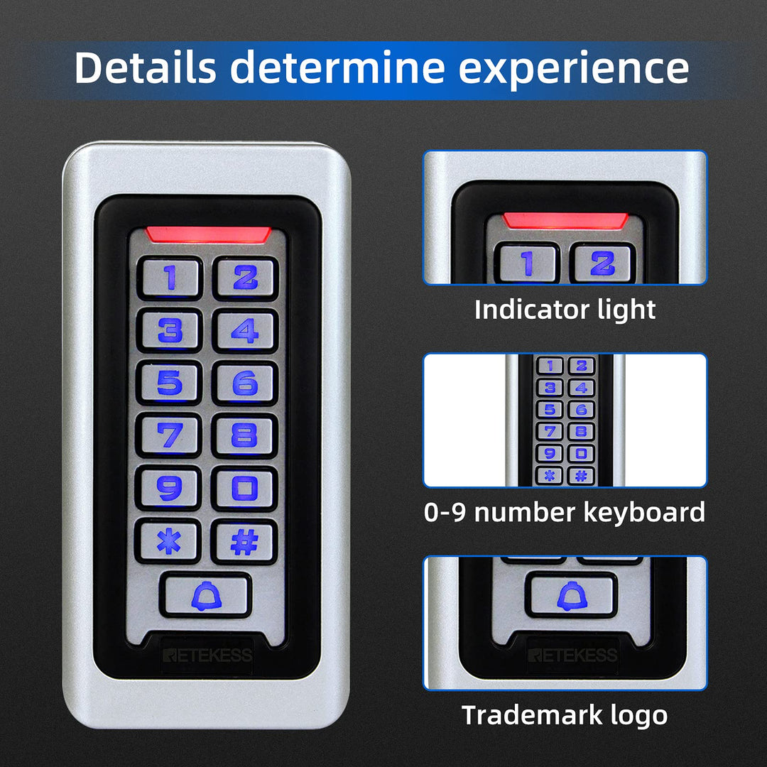 Retekess T-AC03 Security Access Control Keypad,RFID Key