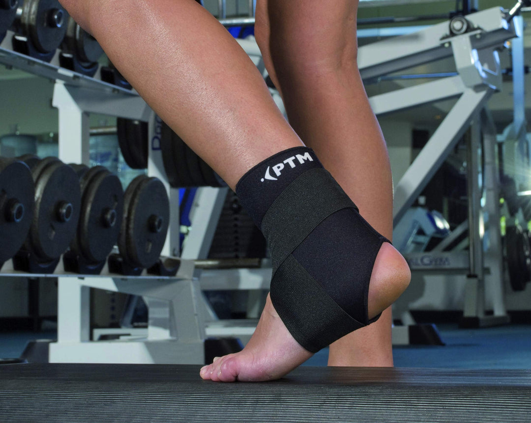 PTM Profit Figure 8 Ankle Support -Neoprene Material W/Adjustable Compression - Rapid Anti Inflammation. Ideal 4 All Sports. Therapeutic Recovery.Sprains,Strains,Instability & Tendonitis (Medium)