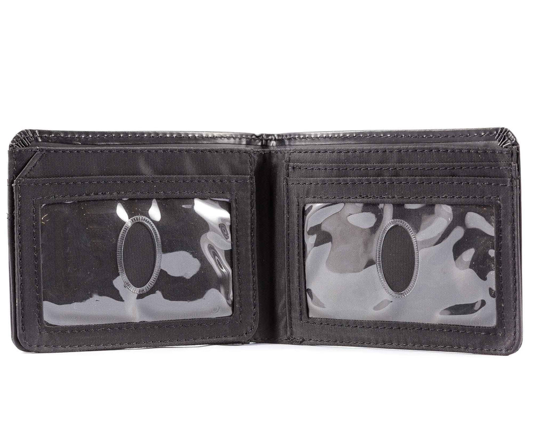 Men&#39;s L-Fold Passcase Leather Slim Wallet, Holds Up to 30 Cards, Black