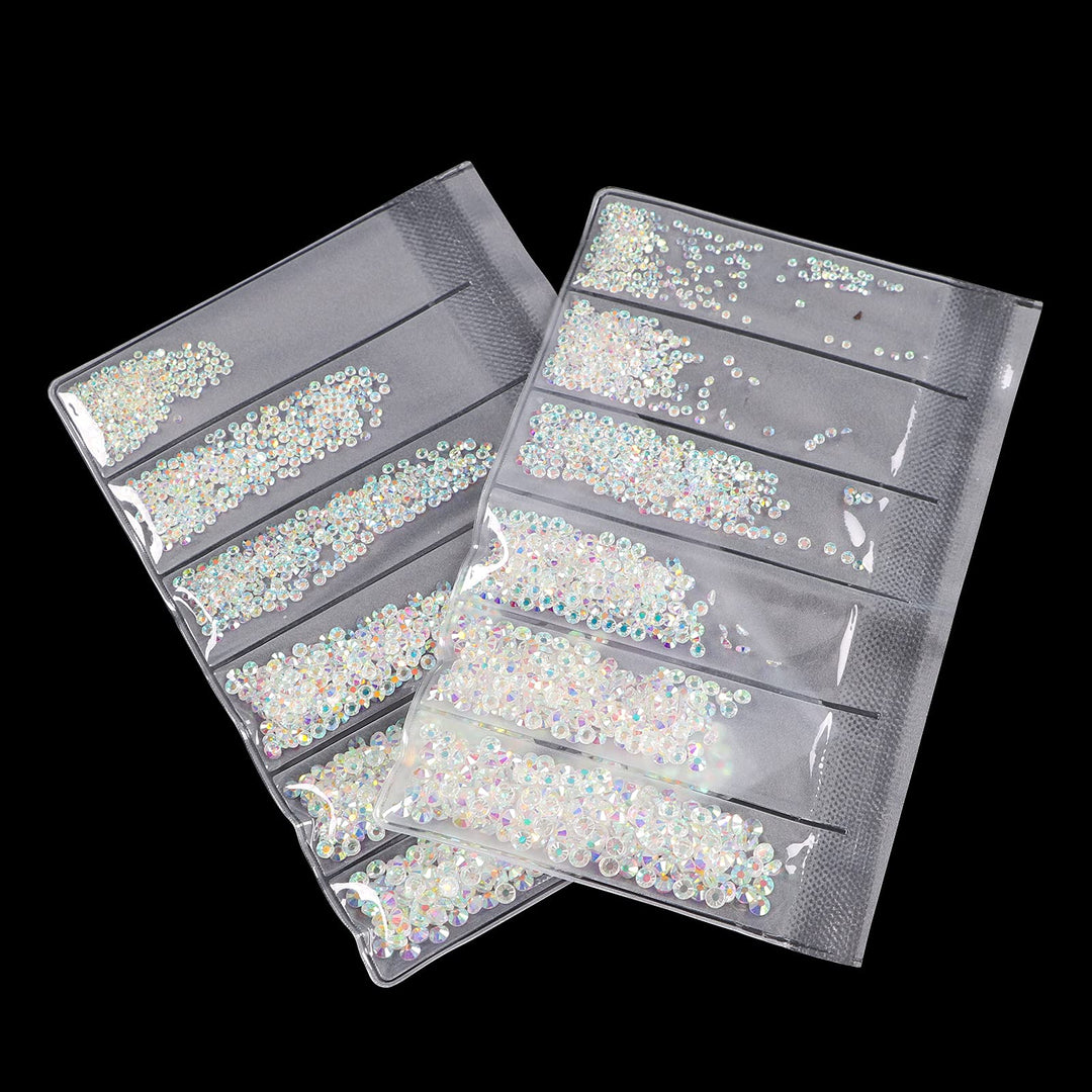 Jollin 3456pcs Flatback Rhinestones Glass Charms Diaman
