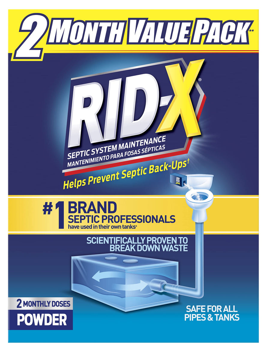 Rid-X Septic Tank System Treatment, 2-Dose Powder, 19.6