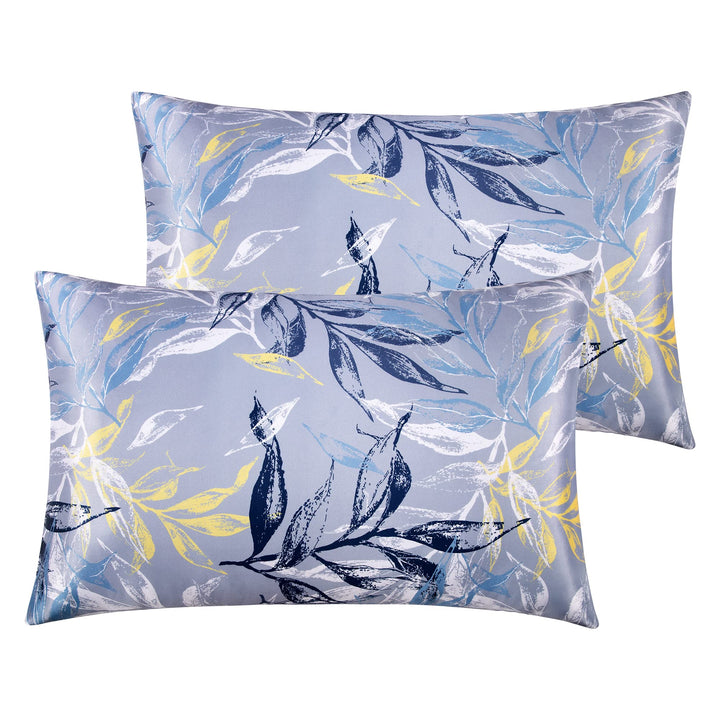 Love&#39;s cabin Silk Satin Pillowcase for Hair and Skin (Watercolor Flowers, 20x30 inches) Slip Printed Pillow Cases Queen Size Set of 2 - Satin Cooling Pillow Covers with Envelope Closure