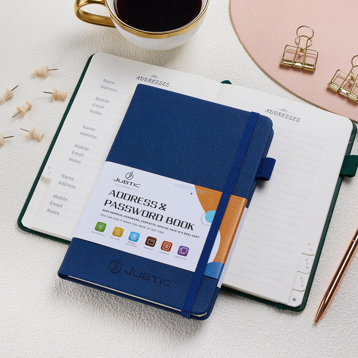 JUBTIC Address book with Alphabetical Tabs, Hardcover P