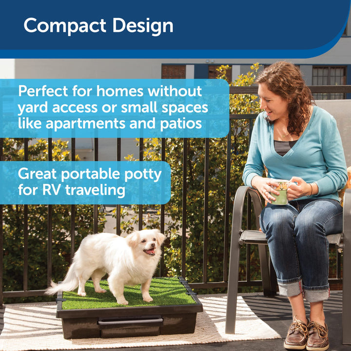 Pet Loo Portable Dog Potty - Pet Toilet Alternative for Puppy Pads - Small - Perfect for House Training - Easy-to-Clean Grass Mat
