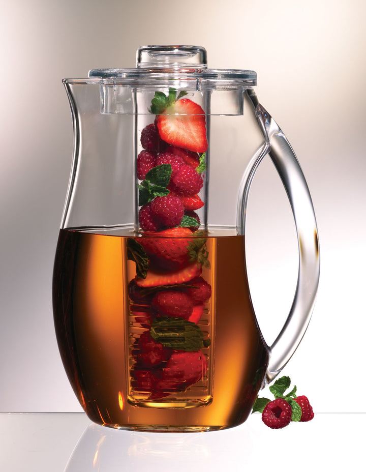 Fruit Infusion Flavor Water Infuser Pitcher, 2.9 qt clear, 93 oz