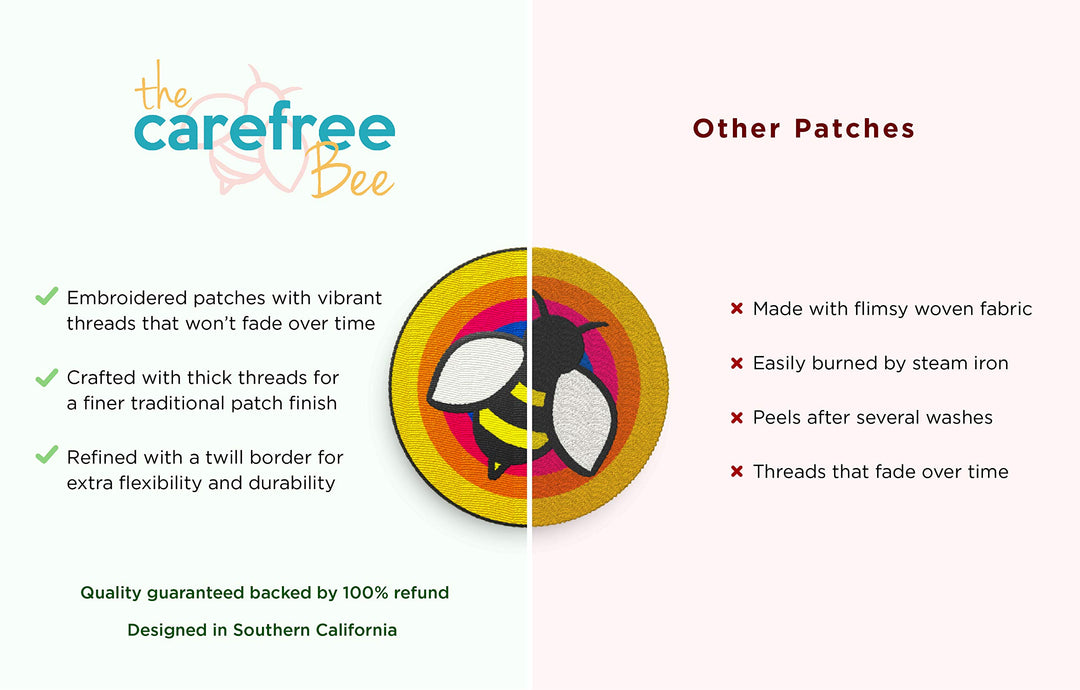 Iron on Hippie Patches Retro - | The Beatles Set of 12 Iron On Vintage Patches for Backpacks, Cute Jean Peace Sign Patches for Clothes (Set 4)