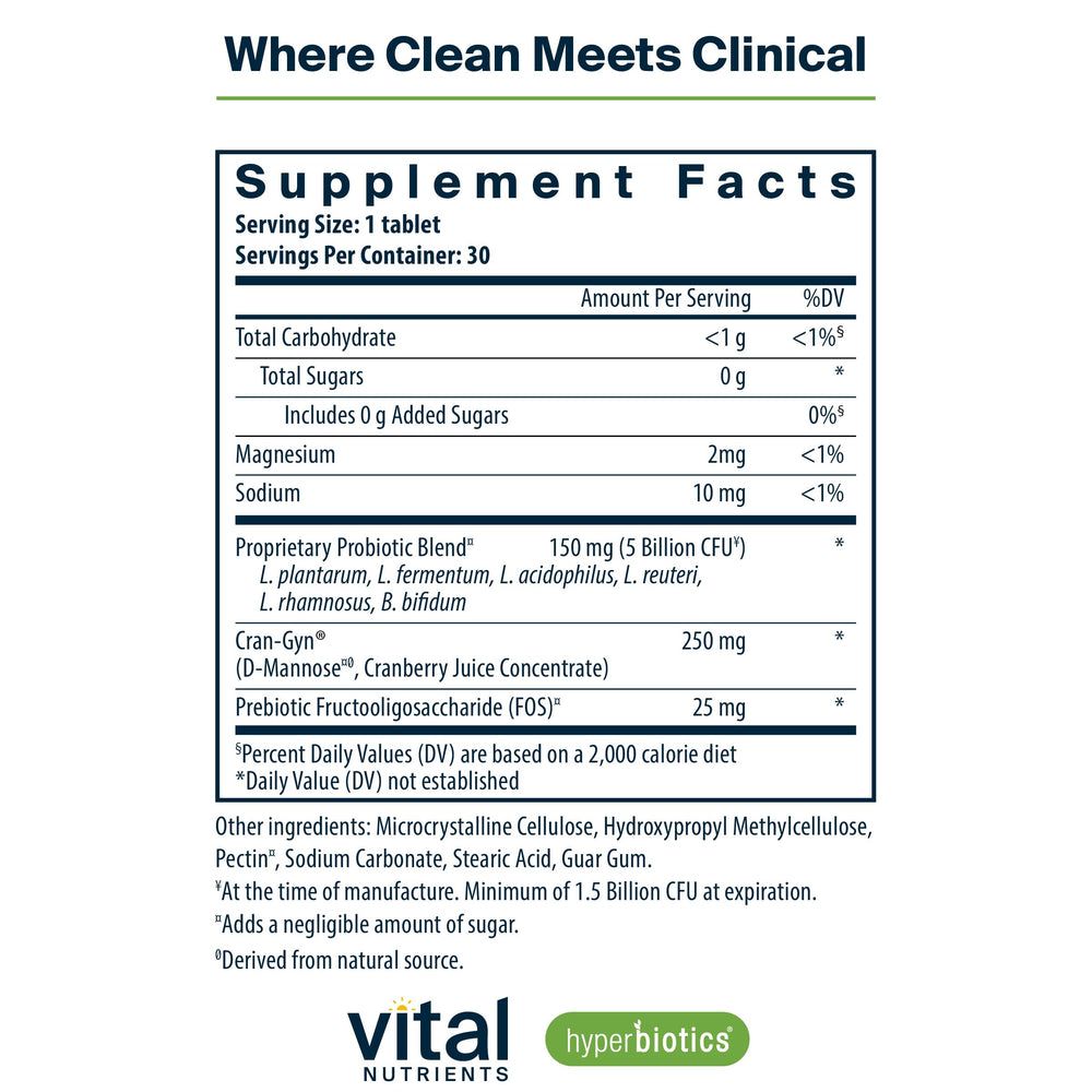 Vital Nutrients Pro Women Probiotics for Women | Vaginal Probiotics for PH Balance | Oral Probiotic for Vaginal Health and Urinary Tract Health | 6 Targeted Strains | 30 Vegan Tablets