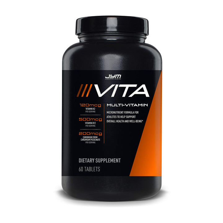 Vita JYM Sports Multivitamin &amp; Mineral Support, Vitamin A, C, B6, B12, E, K, Boron, Biotin, Potassium 60 Tablets